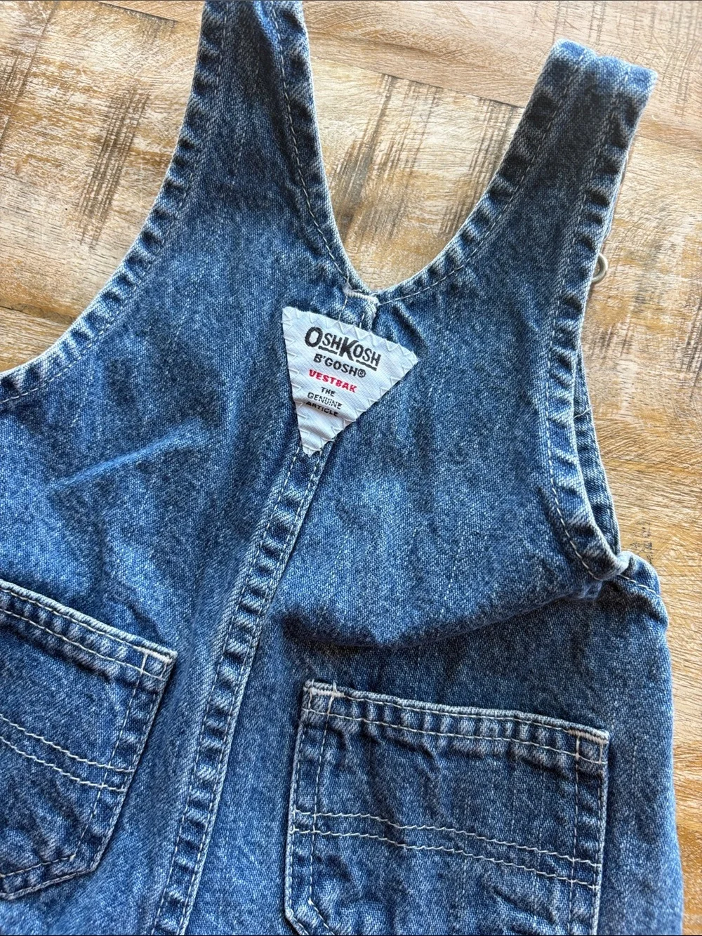 Vintage OshKosh Baby Classic Denim Overalls size 0-3m